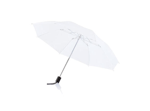 Deluxe 20" sammenleggbar paraply hvit 